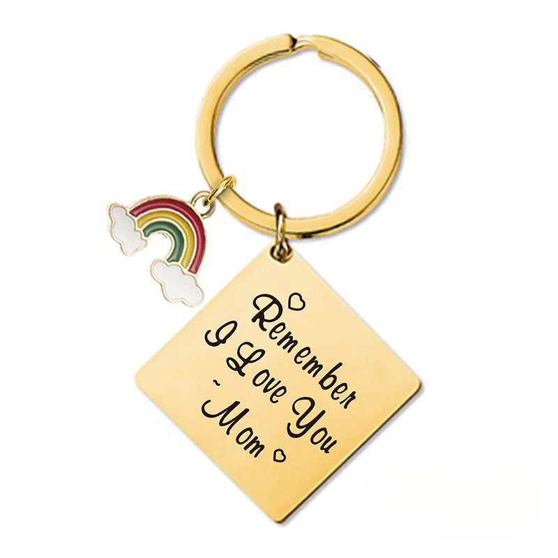 Wholesale Mother's Day Gift Metal Square Keychain ACC-KC-Ganggu007