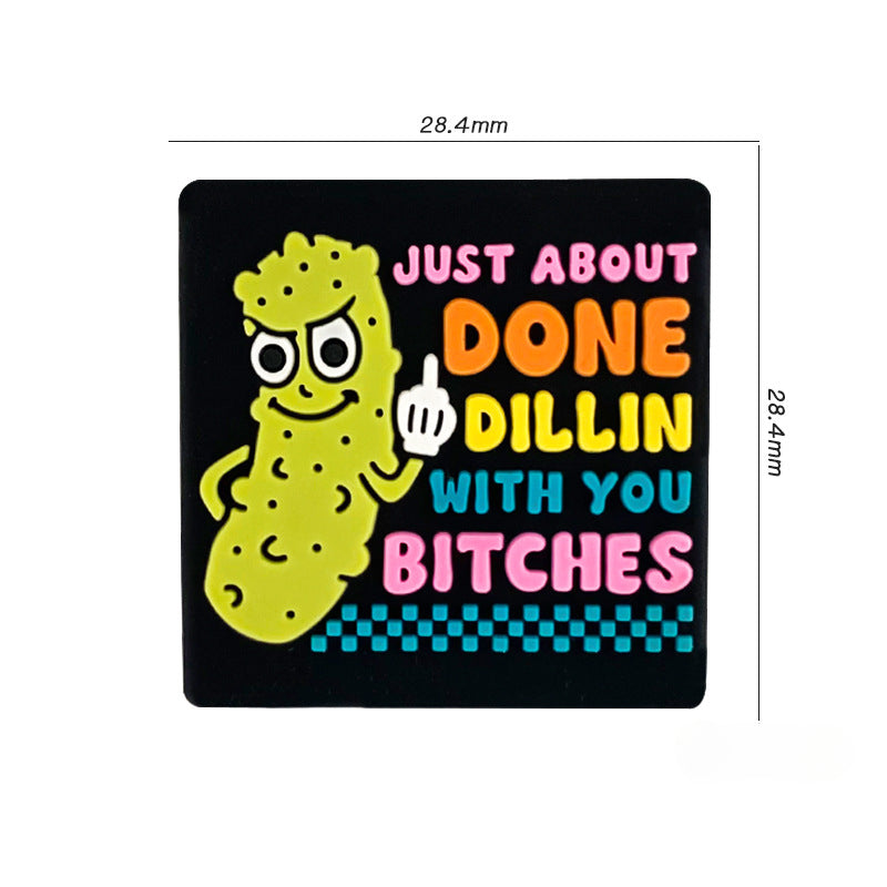 Wholesale 10pcs Short Phrase Silicone Beads Diy Accessories ACC-BDS-WDX233