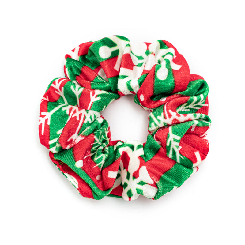 Wholesale 12pcs Christmas Flannel Hair Bands Hair Scrunchies ACC-HS-SanTai010