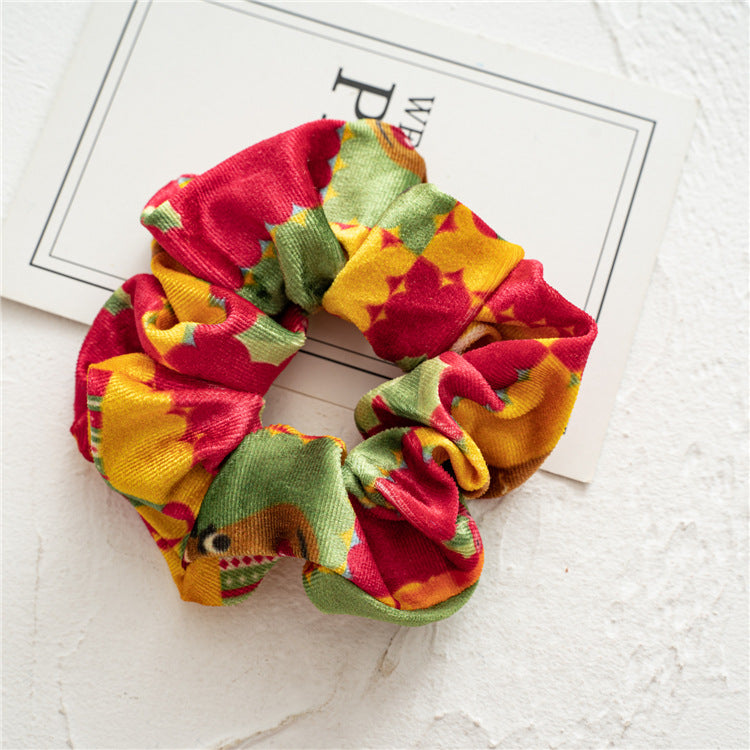 Wholesale 12pcs Christmas Flannel Hair Bands Hair Scrunchies ACC-HS-SanTai010