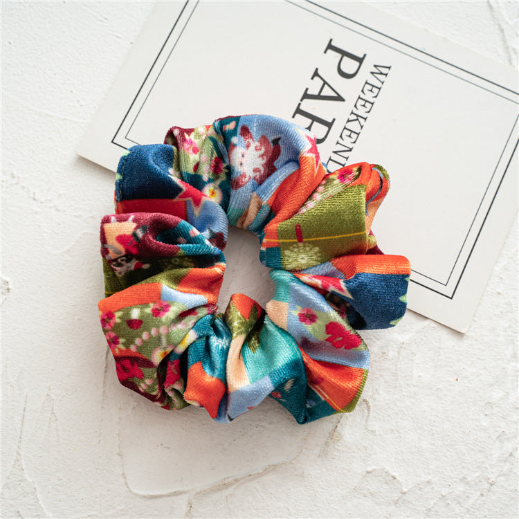 Wholesale 12pcs Christmas Flannel Hair Bands Hair Scrunchies ACC-HS-SanTai010