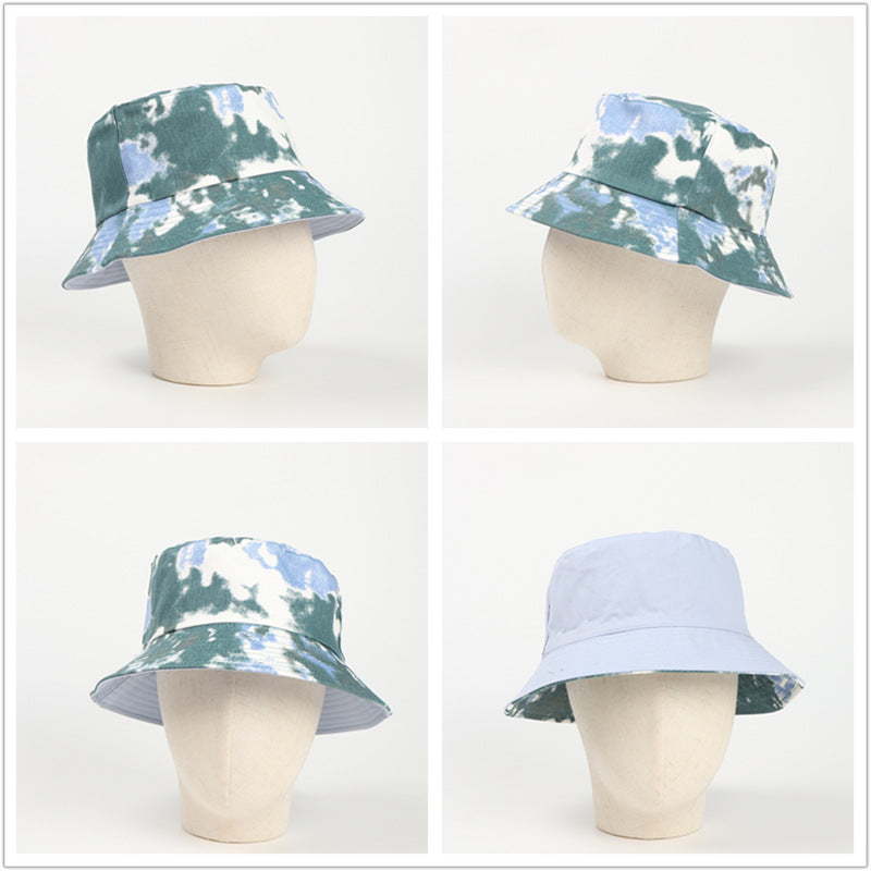 Wholesale  tie-dyed color double-sided fisherman hat