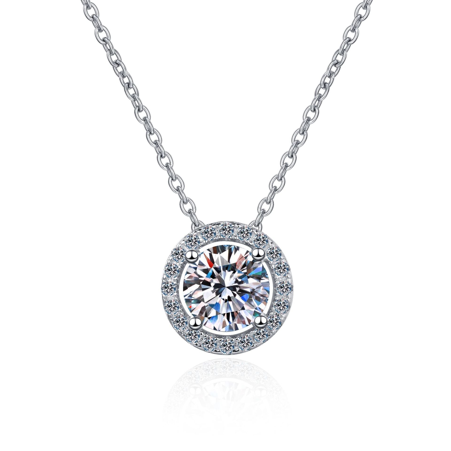 Wholesale 925 sterling silver moissanite necklace