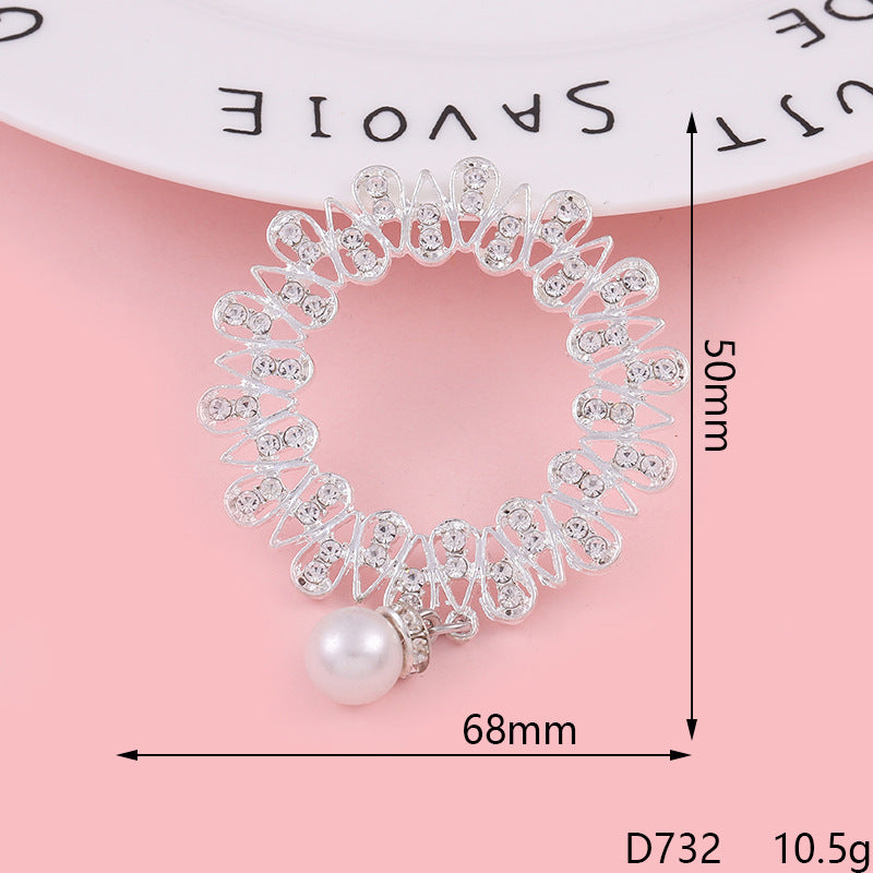 Wholesale  Diamond Pearl Flower Sun God flower brooch gem pendant