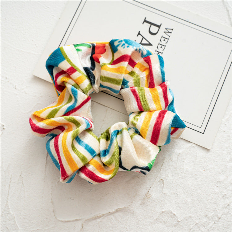 Wholesale 12pcs Christmas Flannel Hair Bands Hair Scrunchies ACC-HS-SanTai010