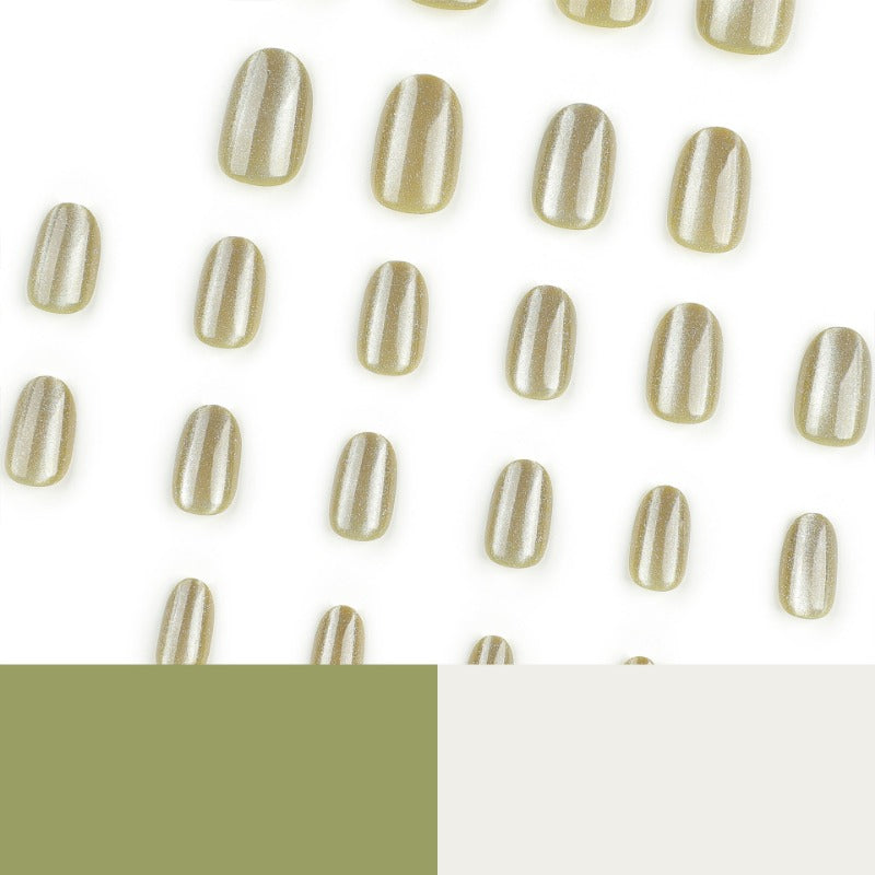 Wholesale 24 Pieces/box Yellow Cat Eye Nails Kits Nail Stickers ACC-NS-LeFan230