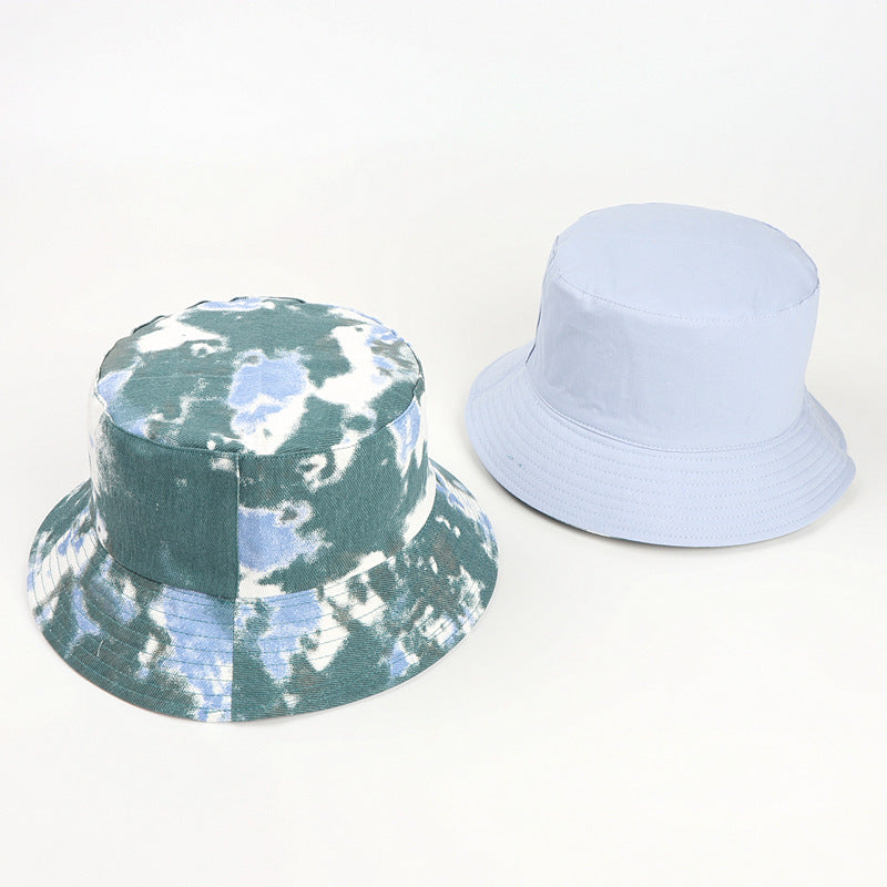 Wholesale  tie-dyed color double-sided fisherman hat