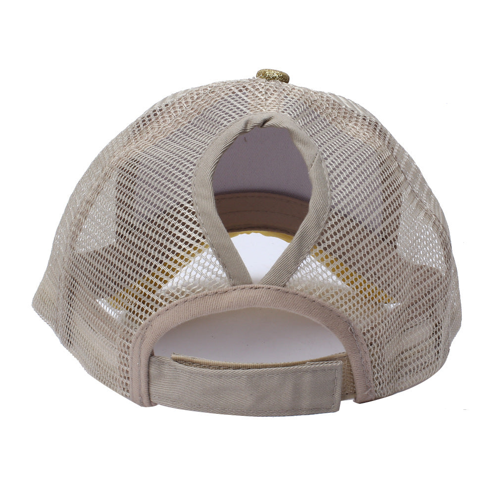 Wholesale Hot Stamping Ponytail Baseball Cap Hat ACC-HT-RongZhao004