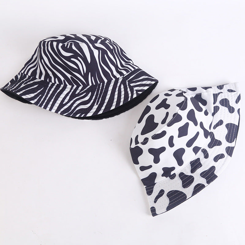 Wholesale Double-Sided Zebra Pattern Fisherman Hat Bucket Hat