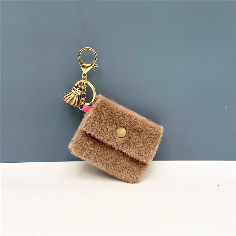 Wholesale Candy Color Mini Plush Coin Purse Keychain ACC-KC-KaiYue001