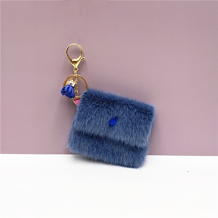 Wholesale Candy Color Mini Plush Coin Purse Keychain ACC-KC-KaiYue001