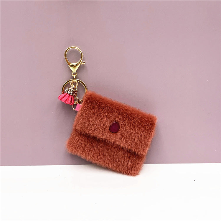 Wholesale Candy Color Mini Plush Coin Purse Keychain ACC-KC-KaiYue001