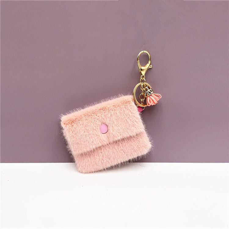 Wholesale Candy Color Mini Plush Coin Purse Keychain ACC-KC-KaiYue001