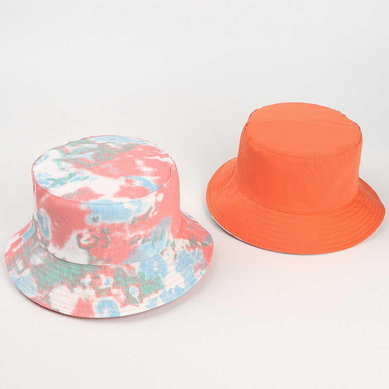 Wholesale  tie-dyed color double-sided fisherman hat