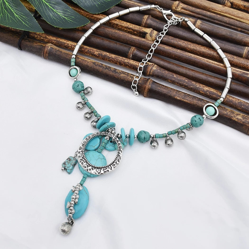 Wholesale Geometric Turquoise Bohemian Necklace