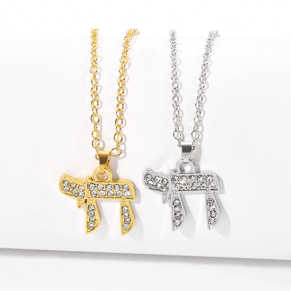 Wholesale π  necklace Mathematical 3.14 π Knowledge Diamond necklace