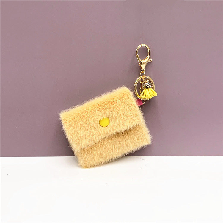 Wholesale Candy Color Mini Plush Coin Purse Keychain ACC-KC-KaiYue001
