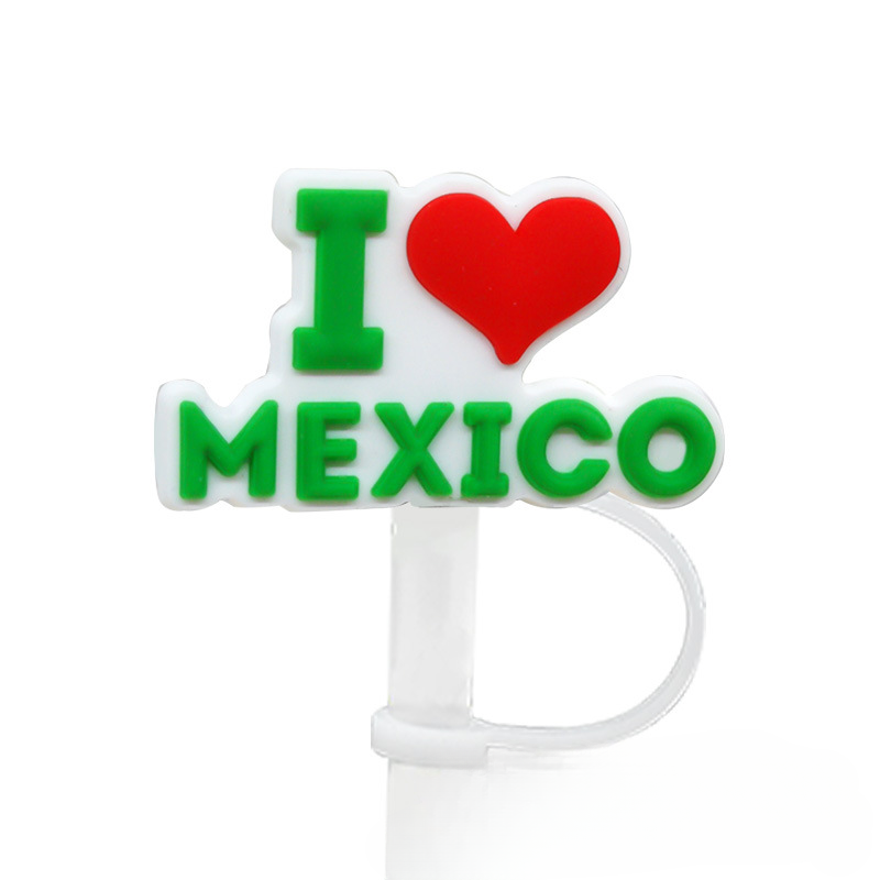 Wholesale 10PCS 7-8mm PVC Mexican Style Straw Tube Cap