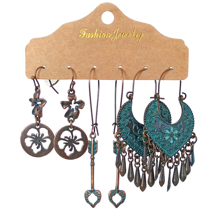 Wholesale Tassel Earrings Set,  Alloy Dripping Oil Water Drop Design,  Fashion Accessory for Party