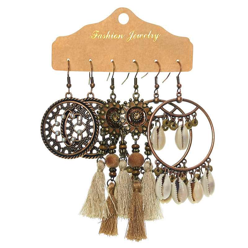 Wholesale Tassel Earrings Set,  Alloy Dripping Oil Water Drop Design,  Fashion Accessory for Party