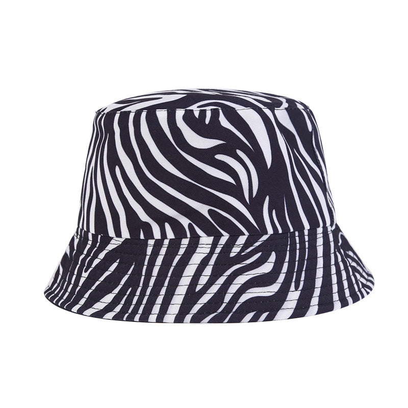 Wholesale Double-Sided Zebra Pattern Fisherman Hat Bucket Hat