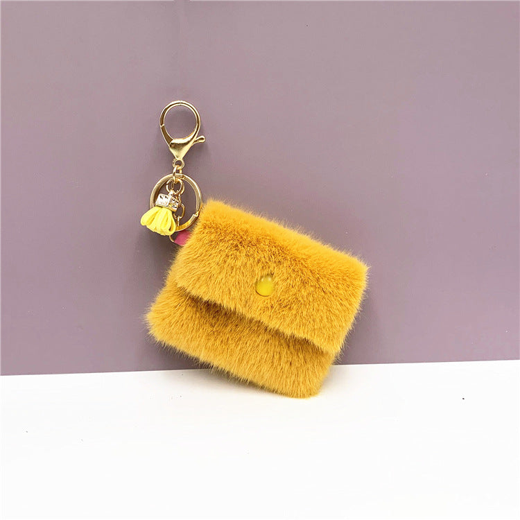 Wholesale Candy Color Mini Plush Coin Purse Keychain ACC-KC-KaiYue001