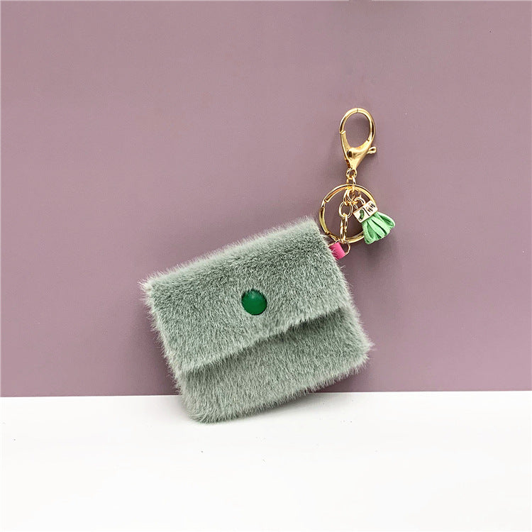 Wholesale Candy Color Mini Plush Coin Purse Keychain ACC-KC-KaiYue001