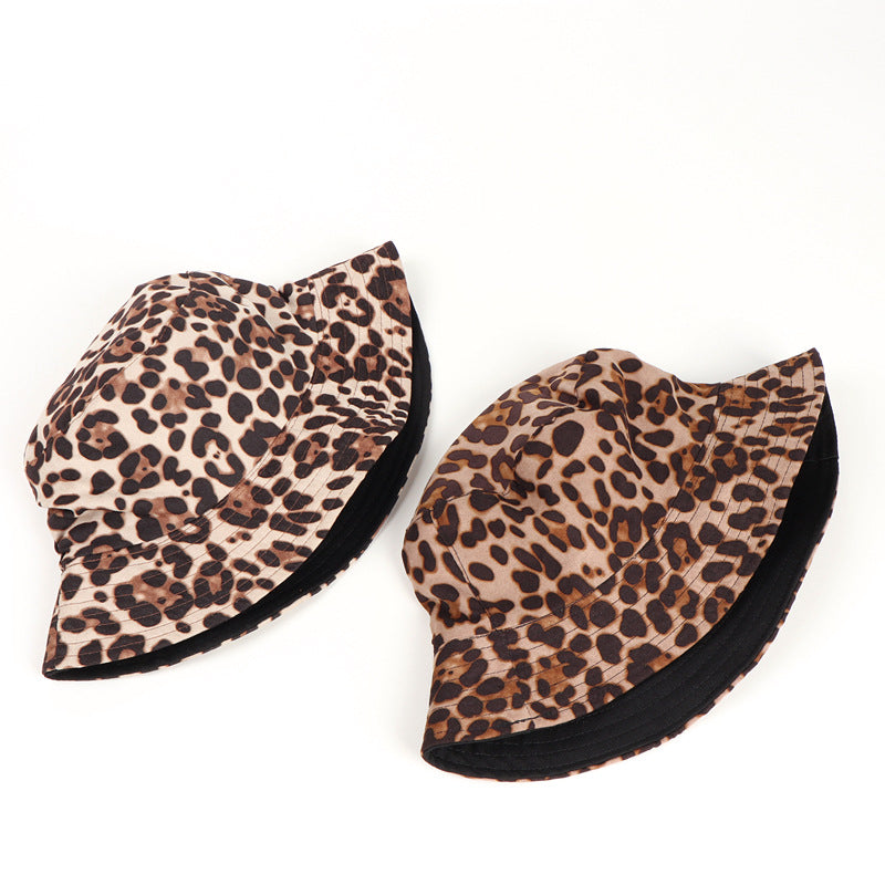 Wholesale Leopard Print Double Sided Bucket Hat ACC-HT-LueLan004
