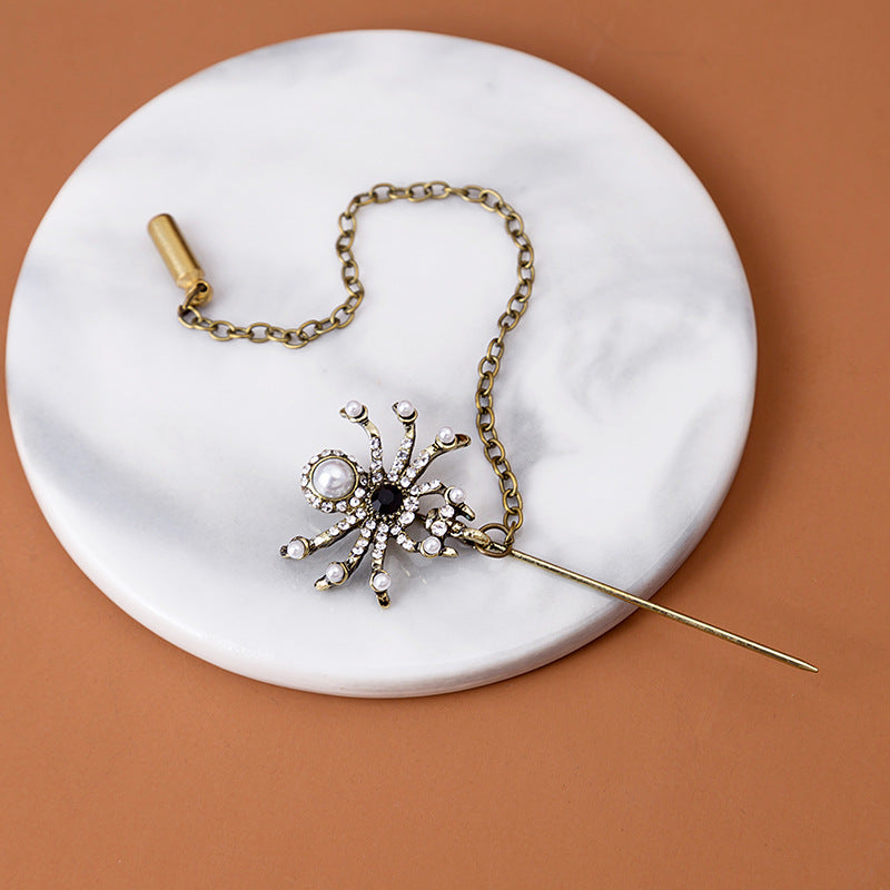 Wholesale  Exaggerated  Diamond Metal Chain Brooch