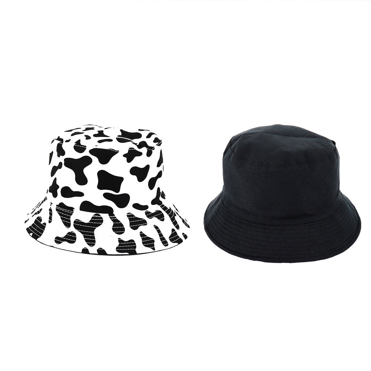 Wholesale Bucket Hat Cow Print Double Sided Casual Hat ACC-HT-DaQi007