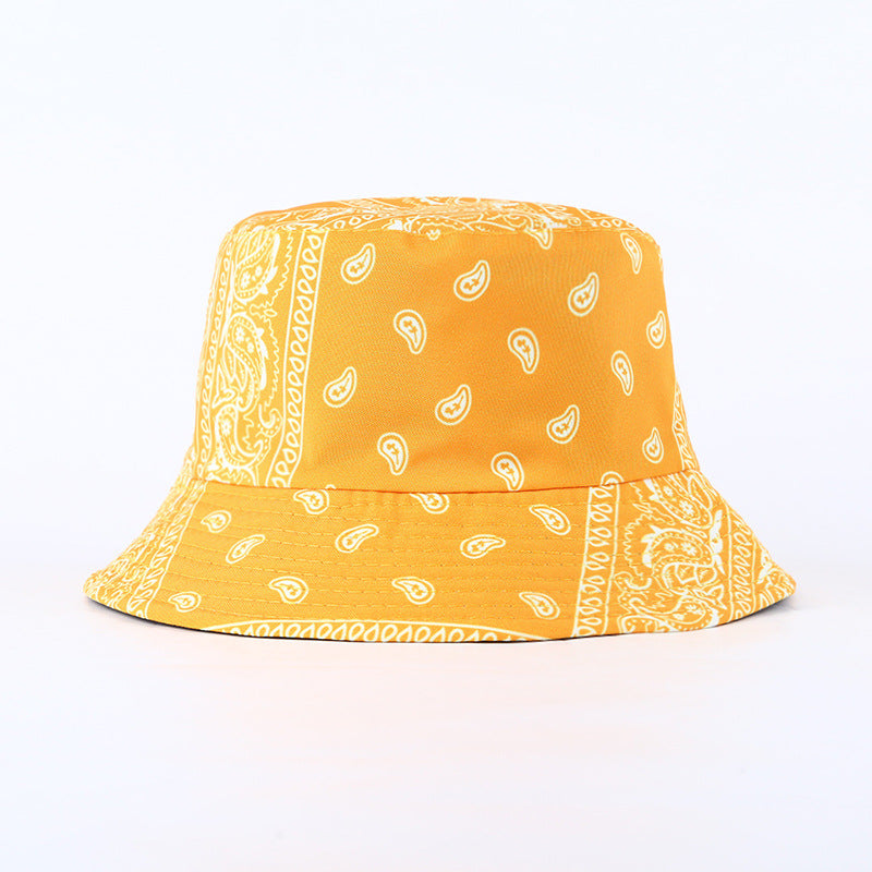 Wholesale  cashew nut full printing double-sided fisherman hat
