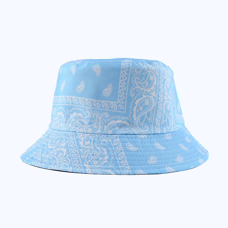 Wholesale  cashew nut full printing double-sided fisherman hat