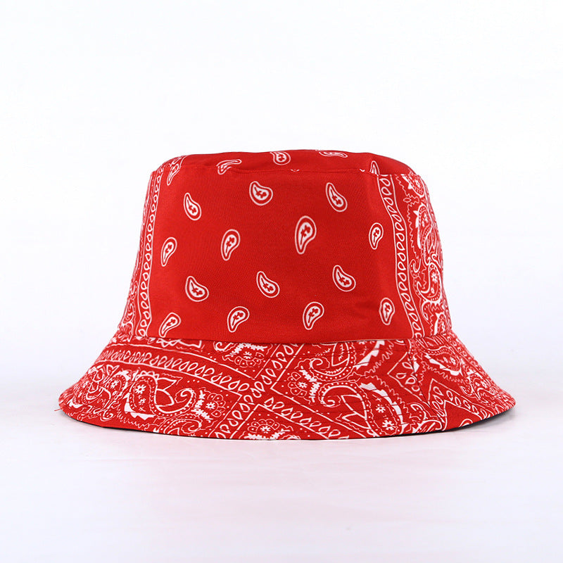 Wholesale  cashew nut full printing double-sided fisherman hat