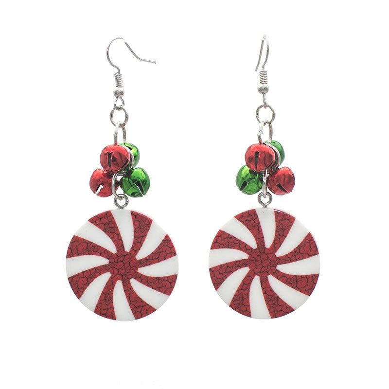 Wholesale  Christmas earrings spiral Christmas tree earrings