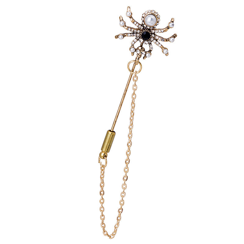 Wholesale  Exaggerated  Diamond Metal Chain Brooch