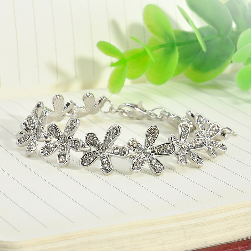 Wholesale Crystal Full Diamond Snowflake Bracelet ACC-BT-zhiyu013