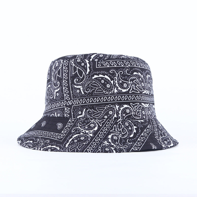Wholesale  cashew nut full printing double-sided fisherman hat