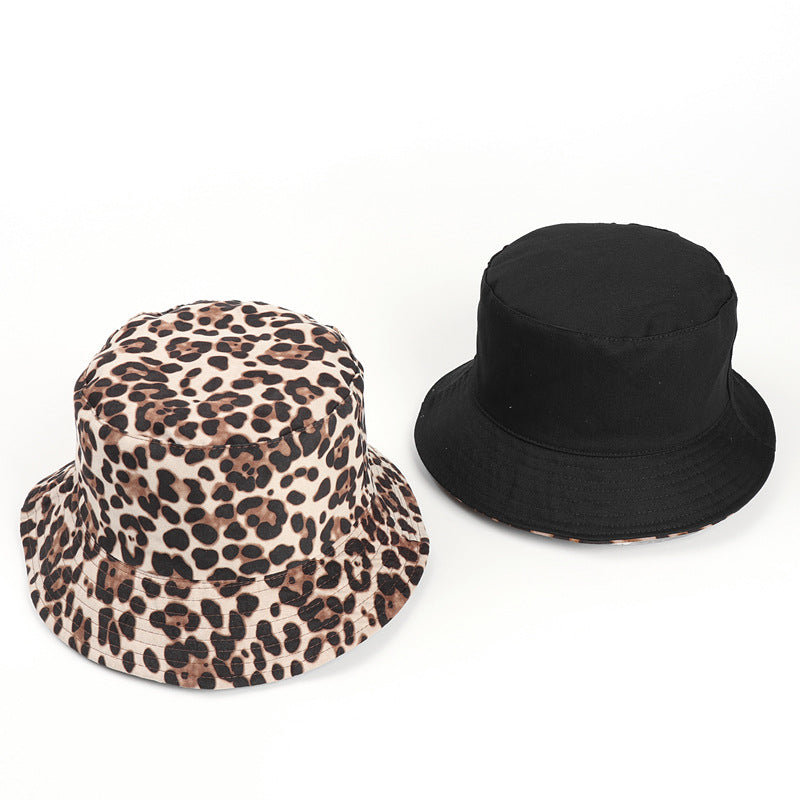 Wholesale Leopard Print Double Sided Bucket Hat ACC-HT-LueLan004
