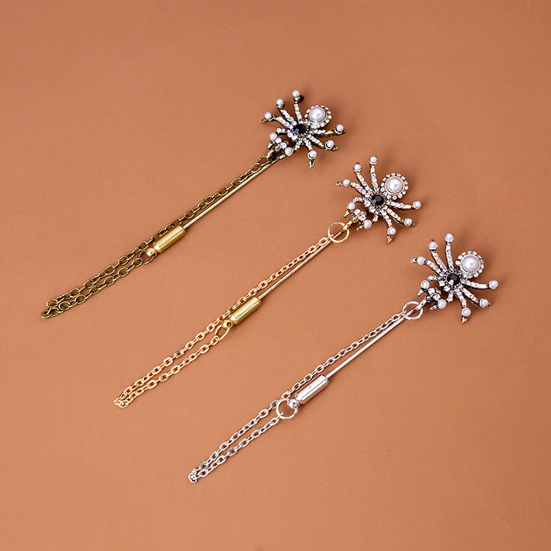 Wholesale  Exaggerated  Diamond Metal Chain Brooch