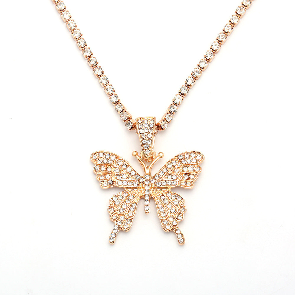 Wholesale Alloy Diamond Butterfly Necklace ACC-NE-KeRen001