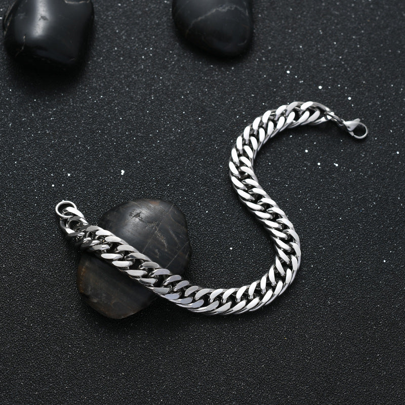 Bracciale hip-hop in acciaio al titanio all'ingrosso