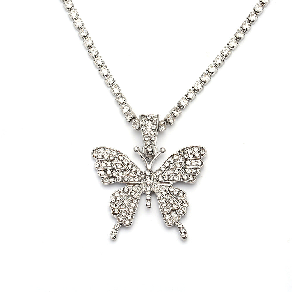 Wholesale Alloy Diamond Butterfly Necklace ACC-NE-KeRen001