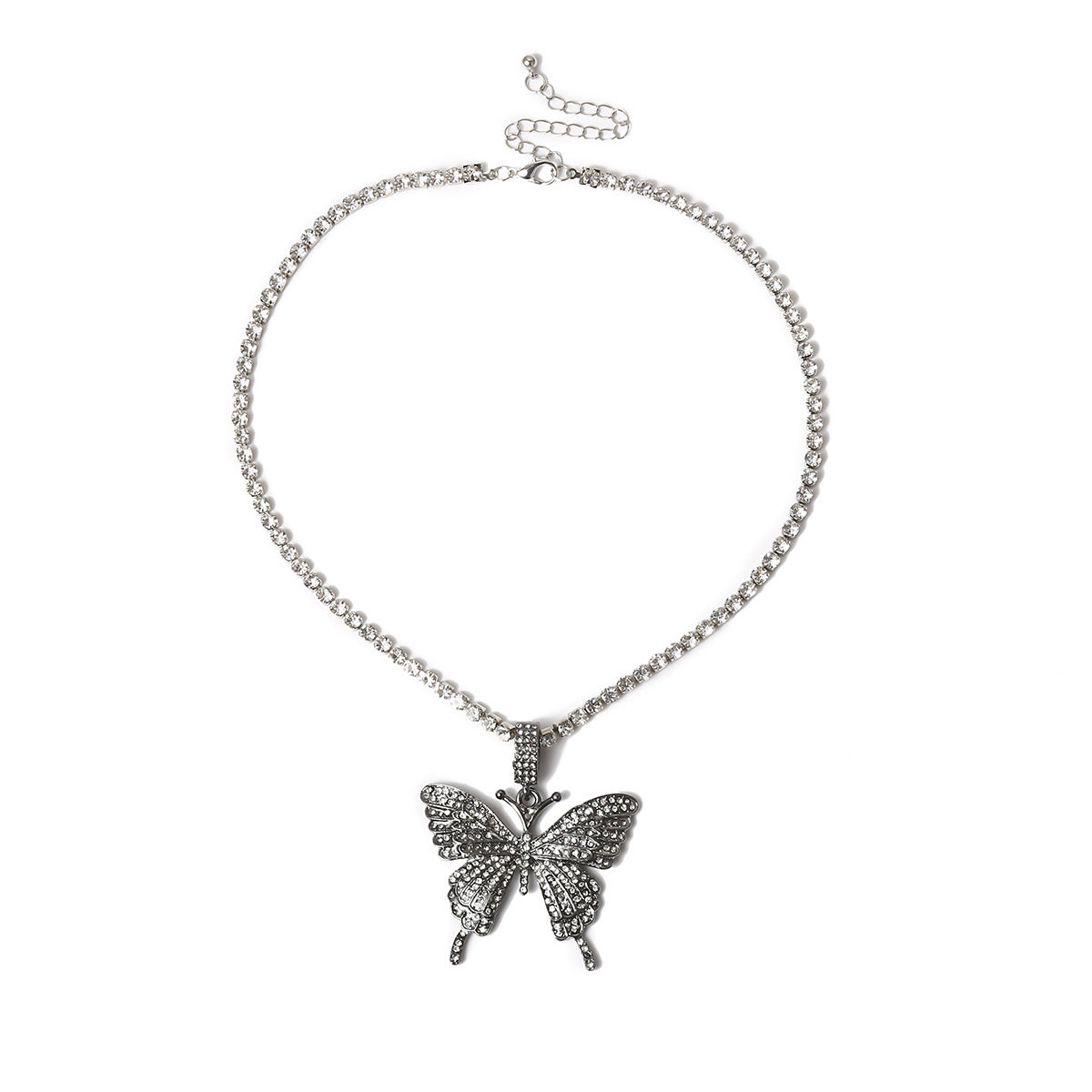 Wholesale Alloy Diamond Butterfly Necklace ACC-NE-KeRen001