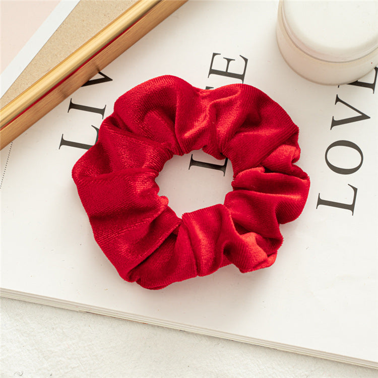 Wholesale 12pcs Christmas Plush Fabric Large Intestine Hair Scrunchies ACC-HS-SanTai009