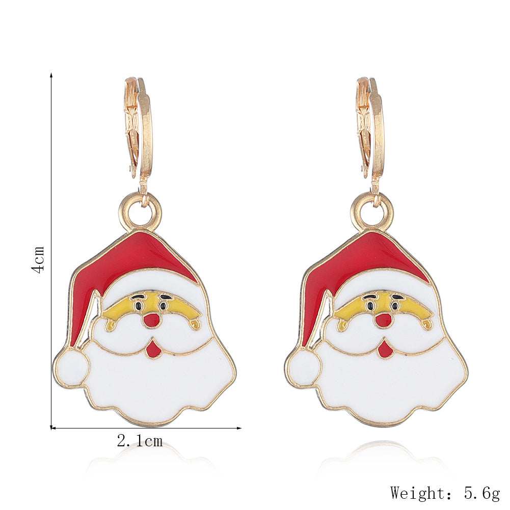 Wholesale Cartoon  Christmas Tree Earrings
