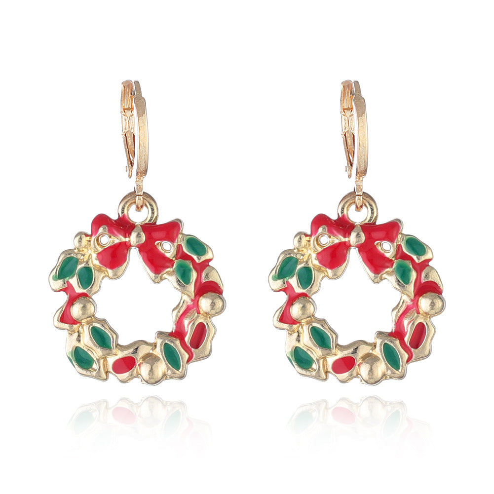 Wholesale Cartoon  Christmas Tree Earrings