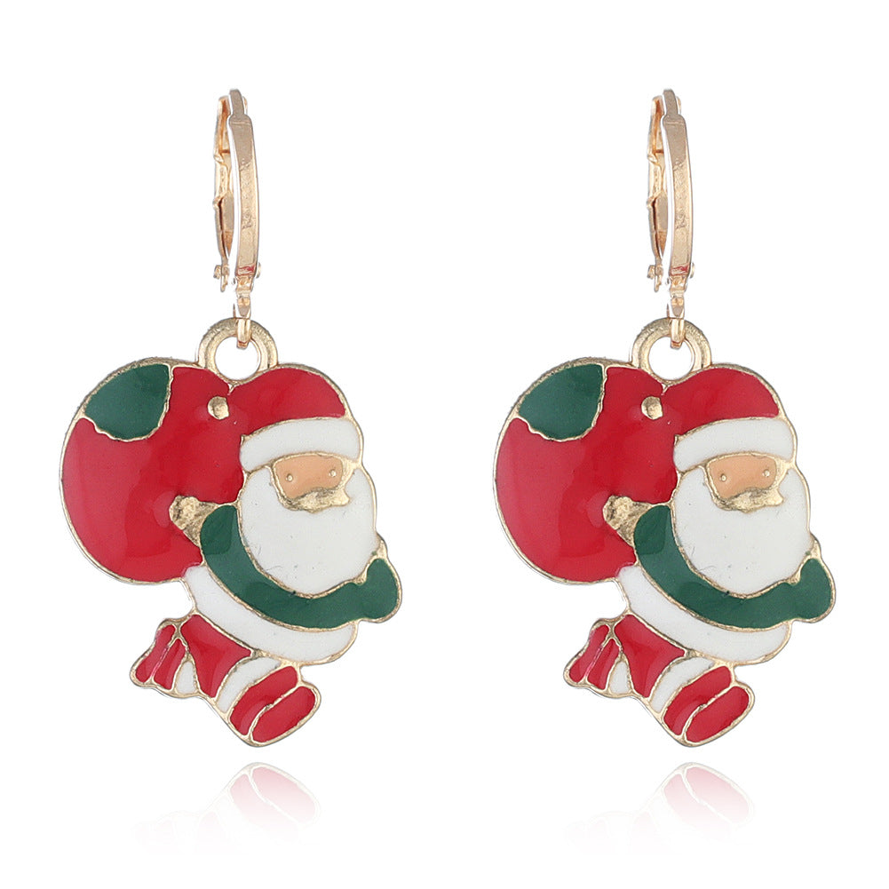 Wholesale Cartoon  Christmas Tree Earrings