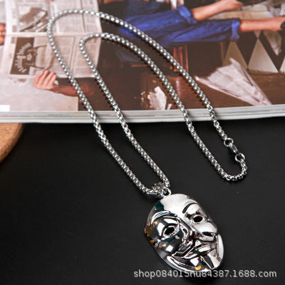 Wholesale Vintage Titanium Steel Hip Hop Necklace Sweater Chain Long Necklace ACC-NE-BYJY007