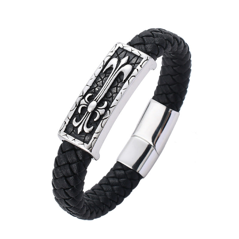 Wholesale leather woven retro bracelet