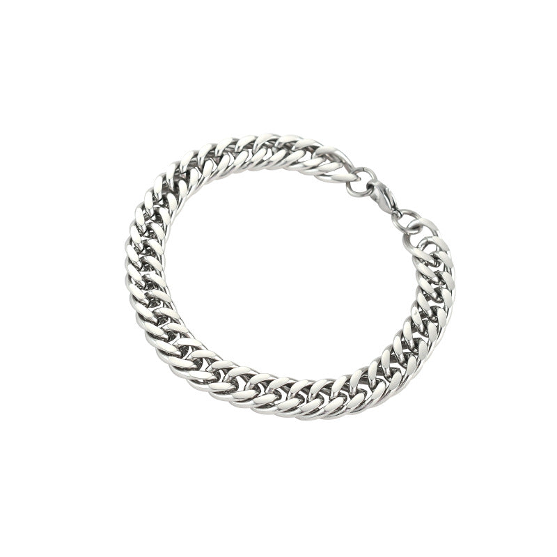 Bracciale hip-hop in acciaio al titanio all'ingrosso